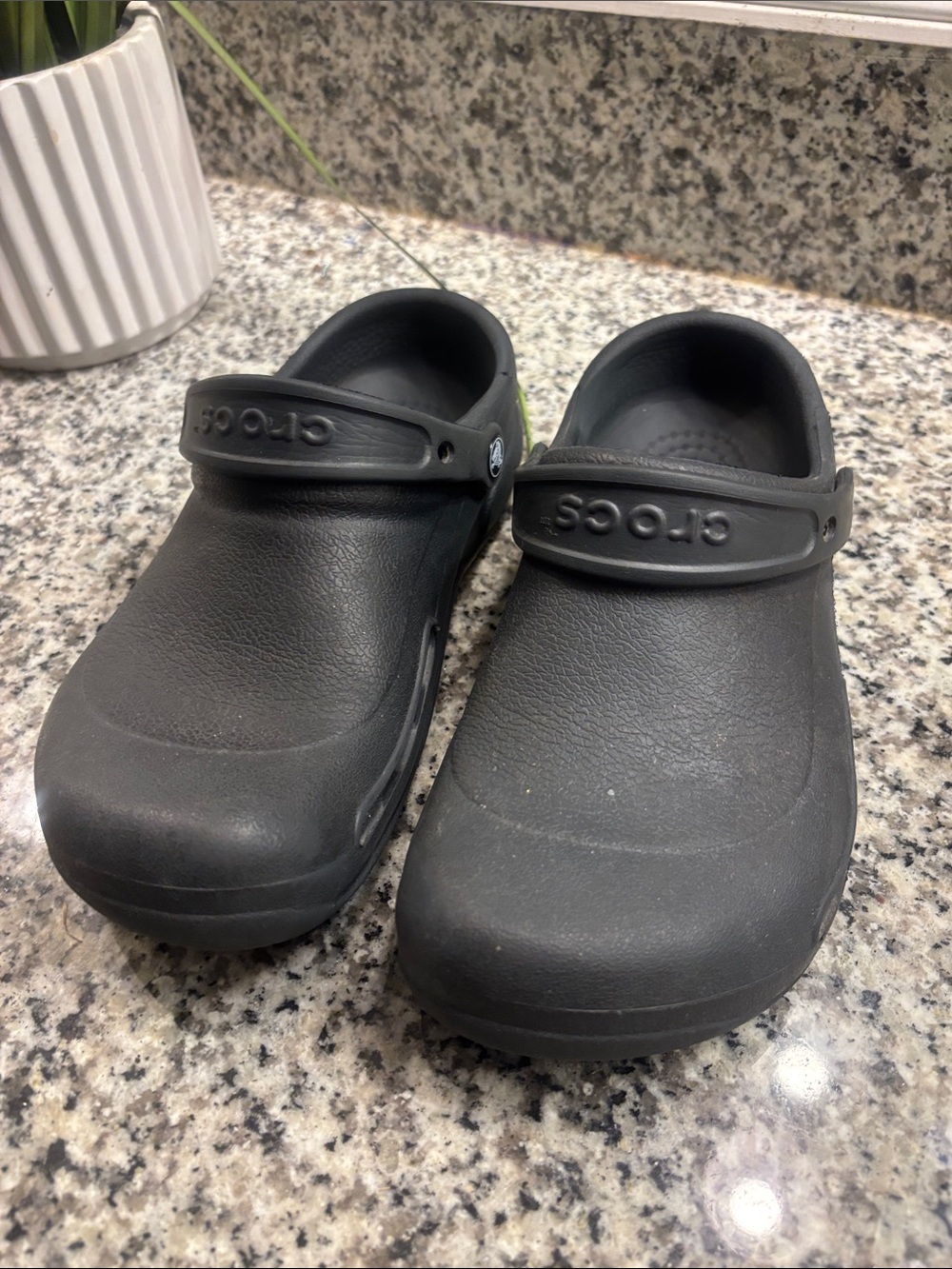 CROCS Kids Black Classic Clog with Heel Strap